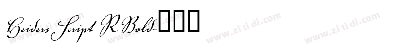 Heiders Script RBold字体转换